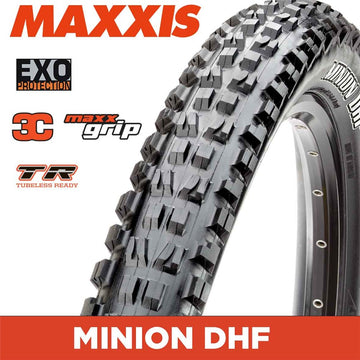 Maxxis Minion DHF Tyre 27.5 x 2.5 WT Folding 60TPI EXO 3C MaxxGrip TR